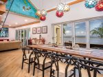 This dining space is perfect for group gatherings. Have a home cooked meal and then host a game night here. There`s room for everyone